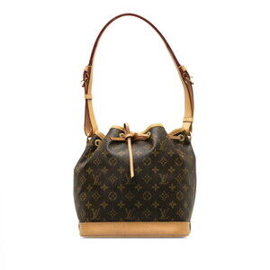 Louis Vuitton Monogram Noe Shoulder Bag Brown Leather